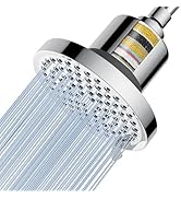 Voolan 20 Stage Filtered Shower Head - High Pressure Rain Shower Filter for Hard Water for Remove...