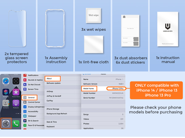 Screen Protector for iPhone 14/13/13 Pro 