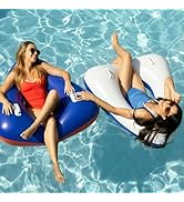 Funscape Large Triangle Inflatable Pool Float Tubes for Adult Kid, 2 Pack 44" Swim Floaties Ring ...