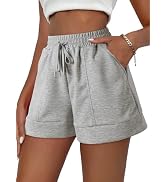 Dokotoo Women's Air Layer Casual Comfy Moisture Wicking Drawstring Shorts with Pockets