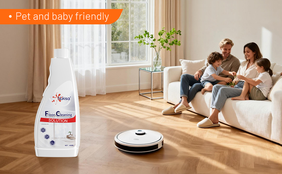 Sweet orange scented floor cleaning solution