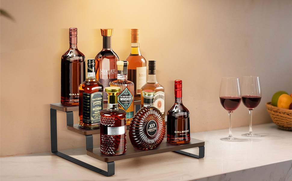 liquor bottle display shelf