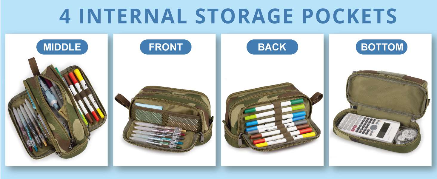 Large Capacity Pencil Case for Boys,Tool Bag for Middle School College Office Organizer for Kids