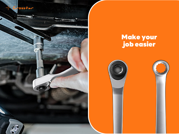 Crosstar 5-Piece Mini Ratchet Wrench Set