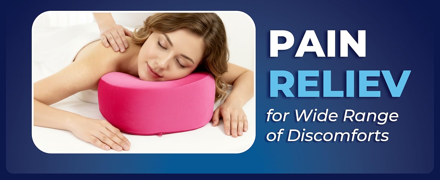 sleeping pillow with soft washable cover, skin-friendly support for prone rest Face massage headrest