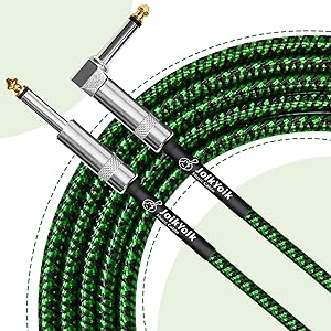 Angled to Straight Guitar Cable