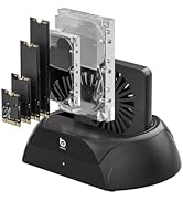 Hard Drive Docking Station, Pcie NVMe Adapter with Cooling Fan Superior Cooling Efficiency, Exter...