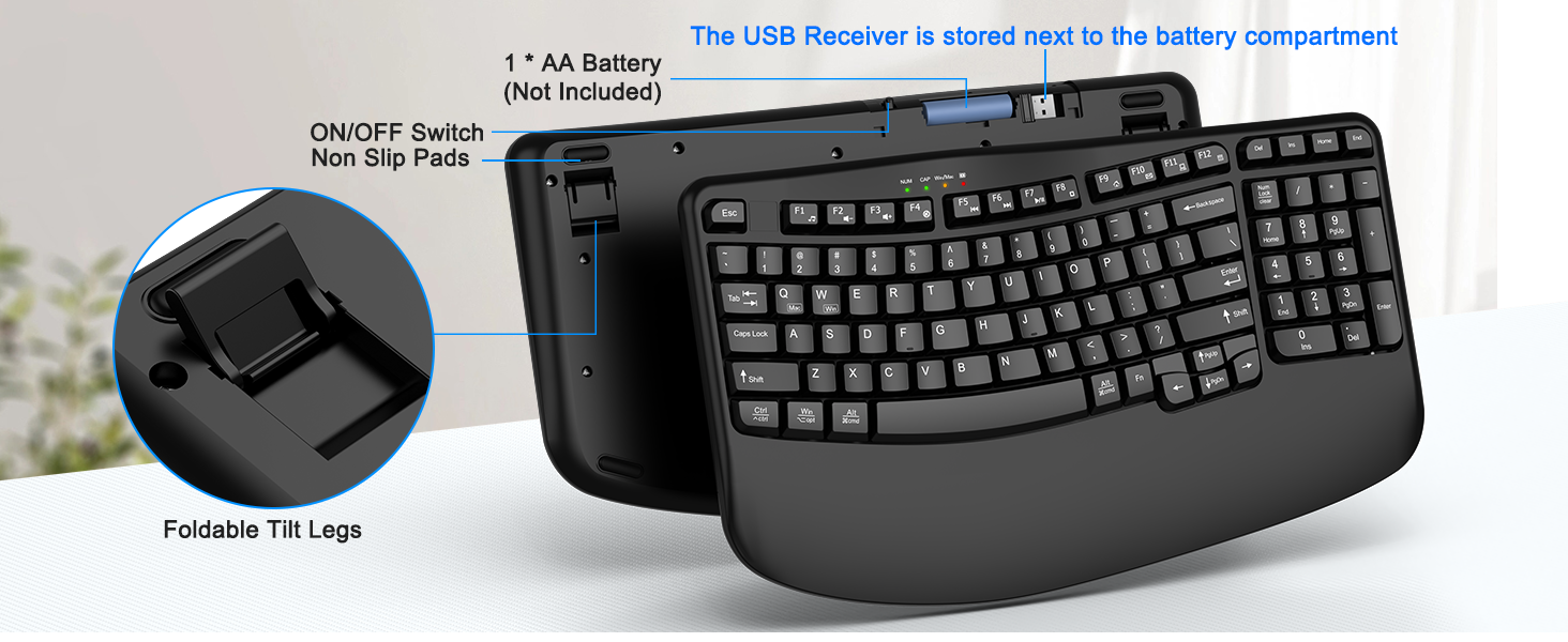 keyboard with wrist rest