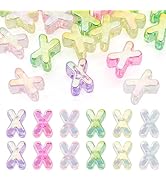 FASHEWELRY 20Pcs Large Letter Beads Big Bubble Alphabet Beads Iridescent 20mm Chunky Single Lette...