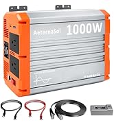 1000 Watt Pure Sine Wave Inverter DC 12V to AC 110-120V, with 2 AC Output sockets, USB Port, Type...