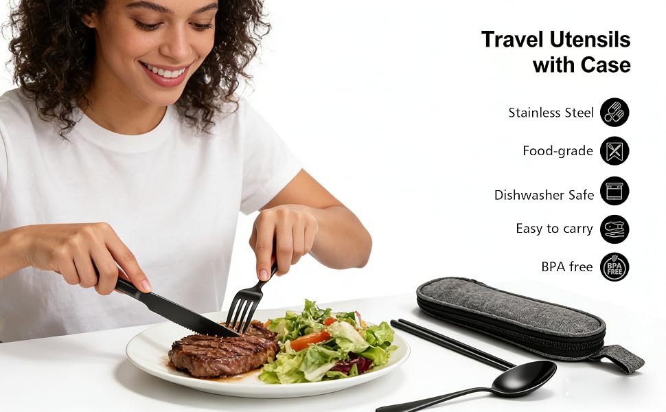 Portable Travel Utensil Sets