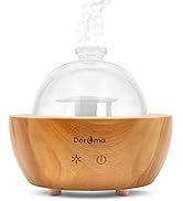 DAROMA Handmade Real Wood &amp; Glass Essential Oil Diffuser, The 2024 Upgrade 200ml Base, Ultrasonic...