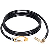 GasSaf 12 FT RV Quick Connect Propane Hose - 1/4" Quick Connect Extension Hose with Propane Elbow...