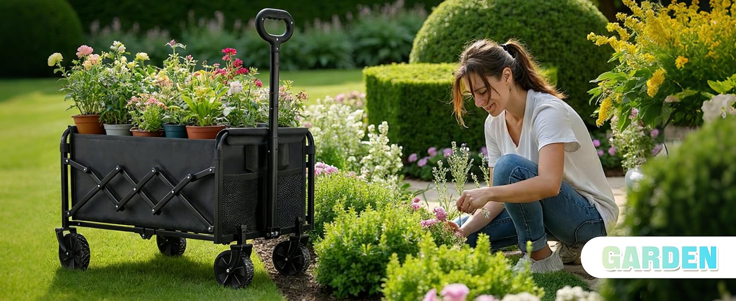 Collapsible Wagon Cart with Wheels Foldable