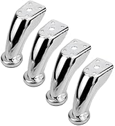 UTALIND 4 Pcs Furniture Legs 3.5 inch Metal Sofa Legs, Silver Couch Legs, Cabinet Legs