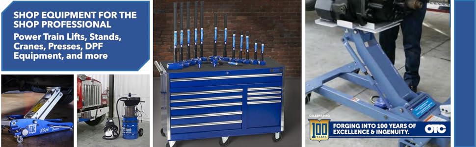 OTC Shop Equipment Power Train Lifts Stands Cranes Presses DPF Equipment