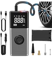 Vondior Upgraded Portable Air Compressor Tire Inflator with Digital Pressure Gauge, 150PSI Cordle...