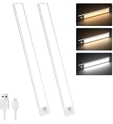 Sanofuturion Motion Sensor Under Cabinet Lighting-Magnetic Rechargeable Closet Lights for Kitchen...