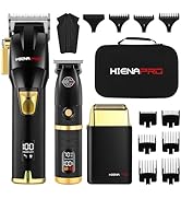 HIENA PRO Hair Clippers Zero Gapped Hair Trimmer Set &amp; Foil Shaver for Men, Men Professional Cord...
