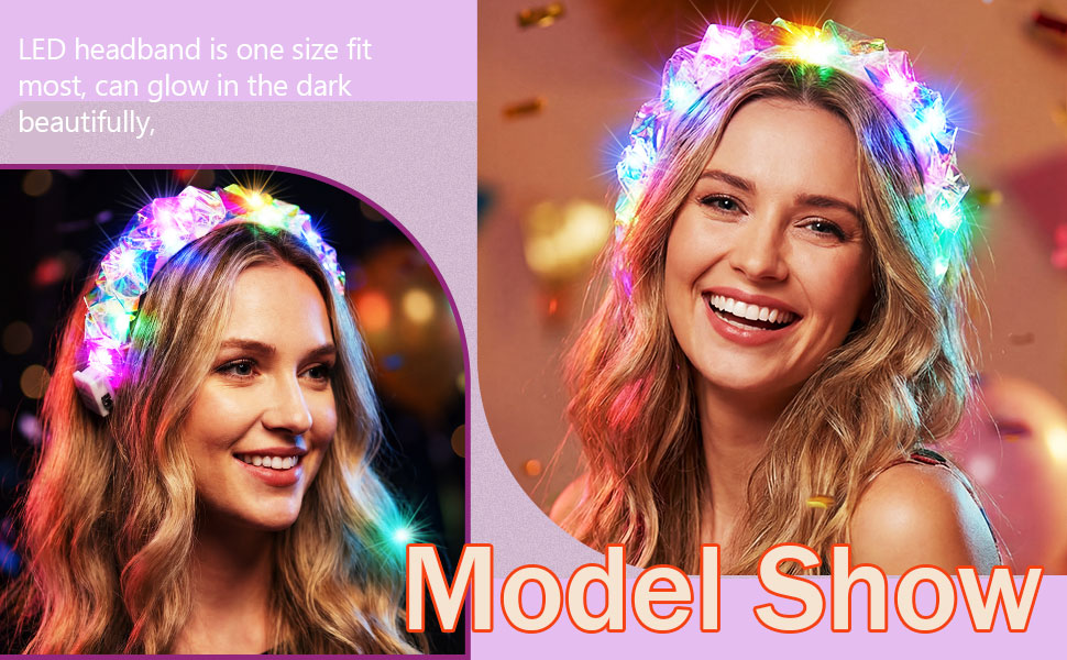Light up costume headwear
