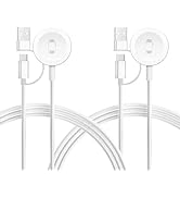 2026 Upgraded 2Pack for Apple Watch Magnetic Fast Charger Cable, iWatch Charging Cord with USB-C ...