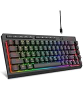 Redragon Wired Gaming Keyboard, RGB Backlit, 60% Compact Quiet Membrane Keyboard with Programmabl...