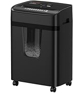 Bonsaii 12 Sheet Paper Shredder for Home Office, Heavy Duty Shredder with 5.5 Gal Pullout Bin, 15...