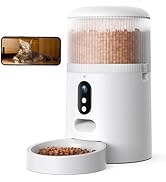 Faroro Automatic Cat Feeder with Camera, 3MP HD Video with Night Vision, 5G WiFi Cat Food Dispens...