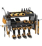 CRST Power Tool Organizer Wall Mount with Charging Station, Cordless Drill Holder with 8-Outlet H...