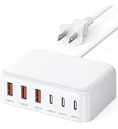 USB C Charger Block, 100W GaN 6 Port PD USB C and QC USB A Wall Charger Adapter Plug Cube, Super ...