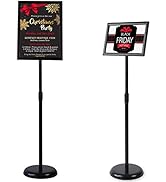 VAIIGO Poster Sign Stand 8.5 x 11 Inch Sign Holder - Adjustable Pedestal Sign Display Stand for R...