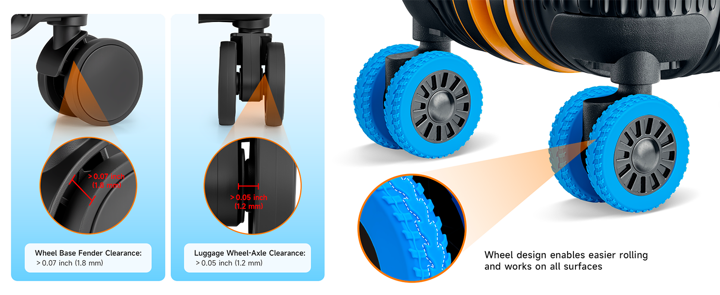 suitcase wheel covers