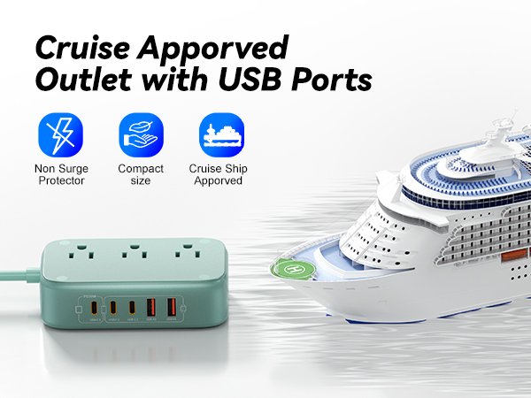 Cruise Apporved Outlet with USB Ports