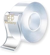 kimairy 16.5Ft Double Sided Nano Clear Carpet Tape Heavy Duty Reusable Strong Wall Tape Command R...