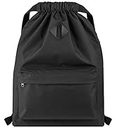 Vorspack Drawstring Backpack Water Resistant String Bag Sports Gym Sack with Side Pocket for Men ...
