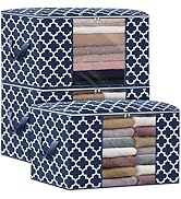 WISELIFE Storage Bags, Large Blanket Clothes Organization and Storage Containers for Bedding, Com...