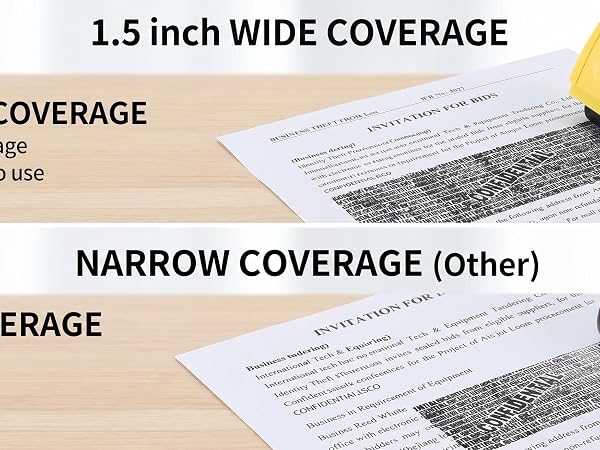 1.5 Inch Wide Roller Outperforms Narrow Ordinary Stamps