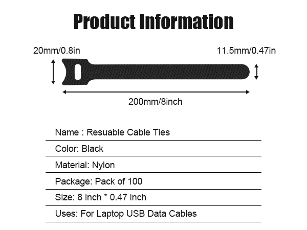 reusable fastening cable ties