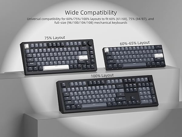 Womier Keyboard Keycaps - PBT Keycaps for Mechanical Keyboard Cherry Profile Key caps