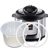 Silicone Sealing Ring Gaskets (2) + Silicone Inner Pot Lid Cover (1) Accessories Compatible with ...