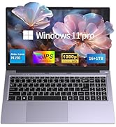 MOONFISH Gaming Laptop Computer, 15.6 Inch Lap Top Pc 2025 Window 11 Pro, 16GB RAM 1TB SSD, 13th ...