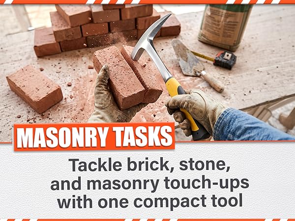masonry hammer gunsmith brick stone pick compact geology tool touch-up work