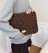 Leopard Print Laptop Case 11, 13,15 Inch Quilted Laptop Soft Case Protective Cheetah Computer Sle...