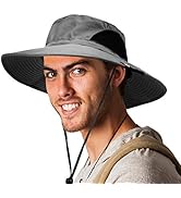 SUN CUBE Fishing Hat Sun Hat Men Women, Hiking Sun Hat, Wide Brim, Chin Strap, Safari Summer Hat,...