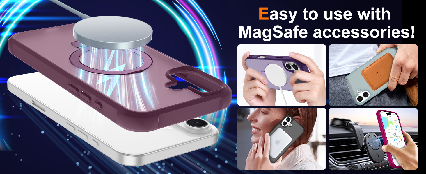 iPhone case with stand magsafe ring magnetic