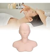 Esthetics Mannequin Head with Shoulder, Cosmetology Mannequin Head with Acupuncture Points, Soft ...