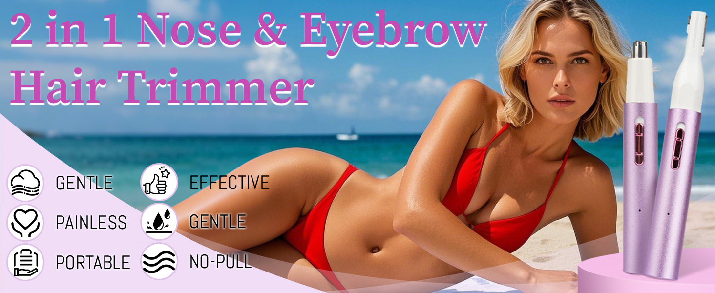 Mendaping 2025 Rechargeable Nose and Ear Hair Trimmer With LED Dispaly for Women Men