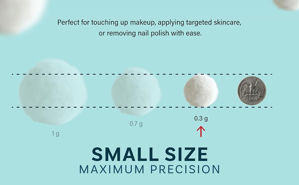 Small size cotton balls