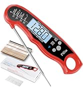 Digital Meat Thermometer, Waterproof Instant Read Food Thermometer for Cooking and Grilling, Kitc...