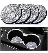 Tyhaui 4 Pack Bling Car Cup Holder Coasters, 2.75 Inch Full Crystal Rhinestone Car Cup Holder Ins...